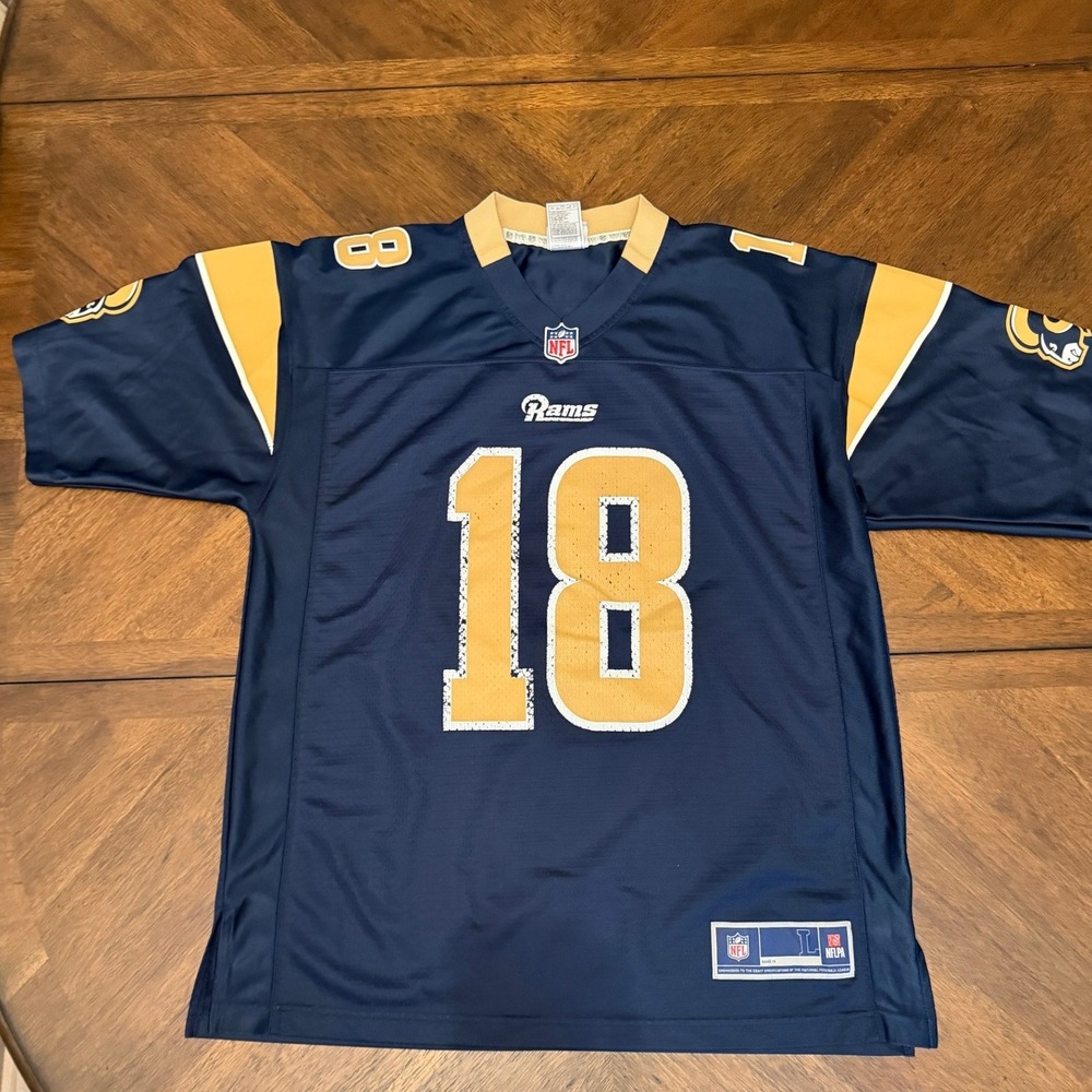 NFL Pro Line Los Angeles Rams Cooper Kupp 18 Jersey Navy Blue Gold Mens Large